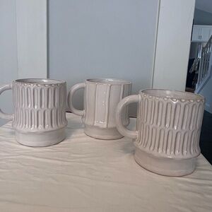 Mudpie Cream Ceramic Mug Set